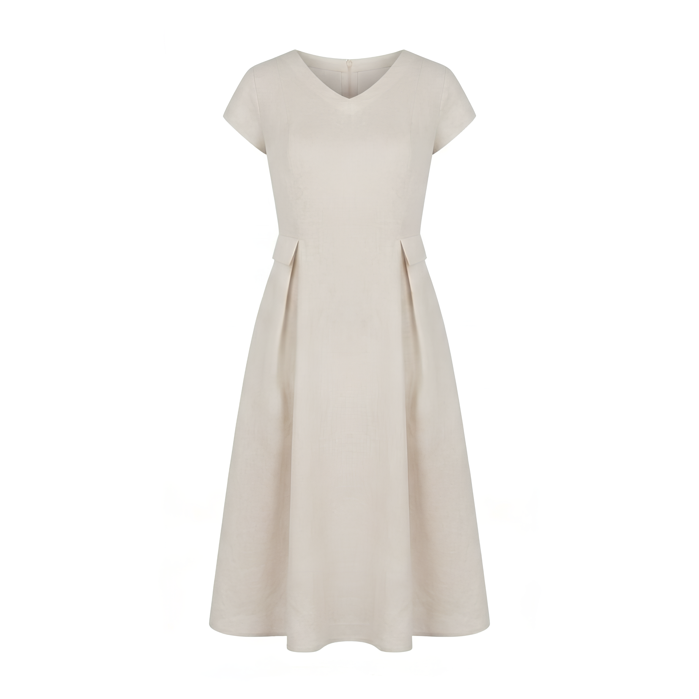 Alexa V-Neck Linen Dress