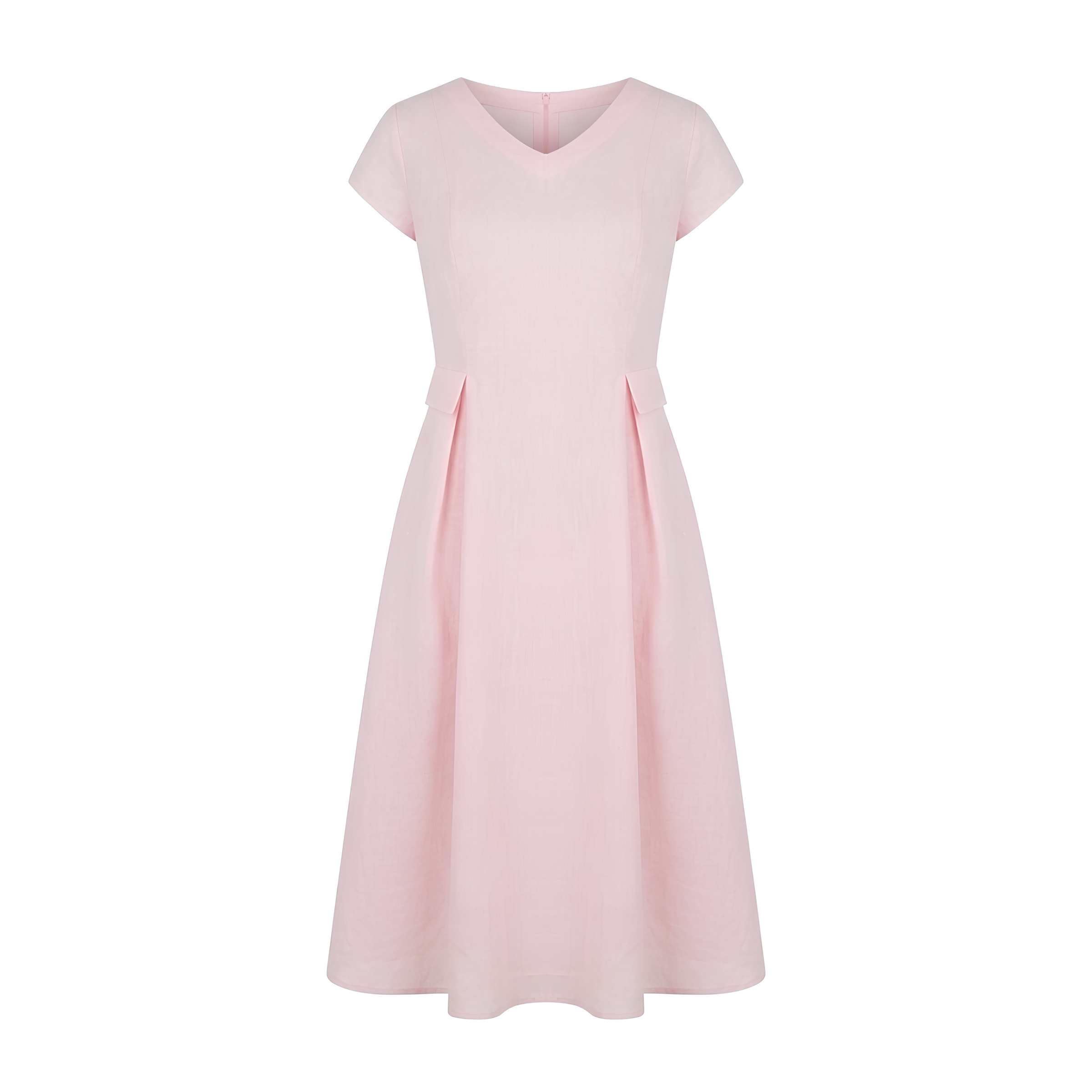 Alexa V-Neck Linen Dress