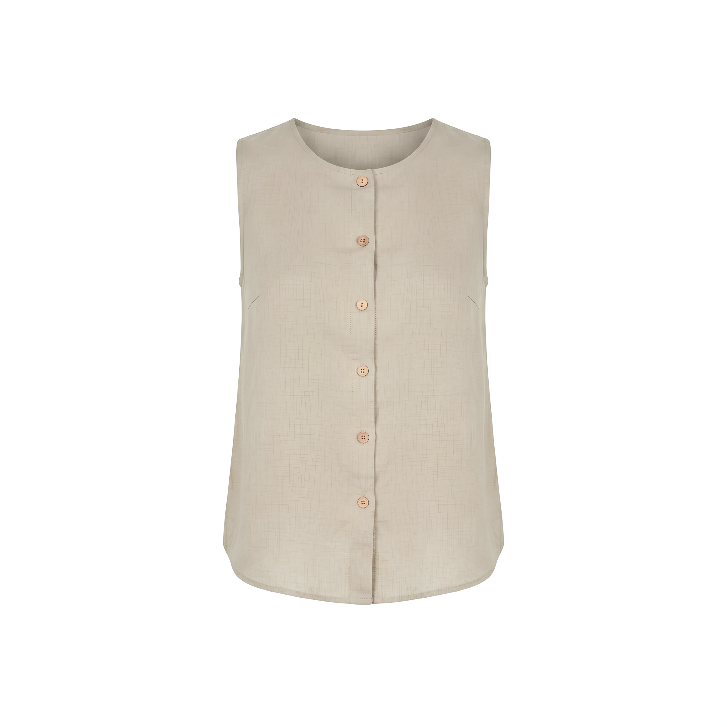 Button Down Linen Tank Top
