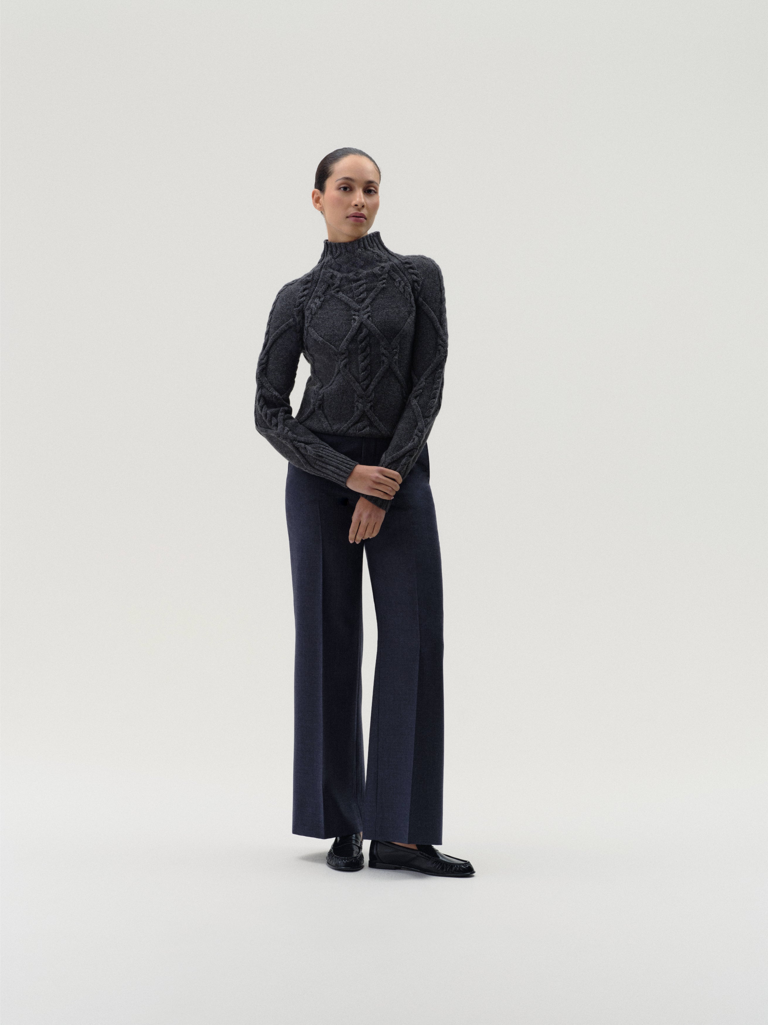 Straight Leg Trouser in Wool