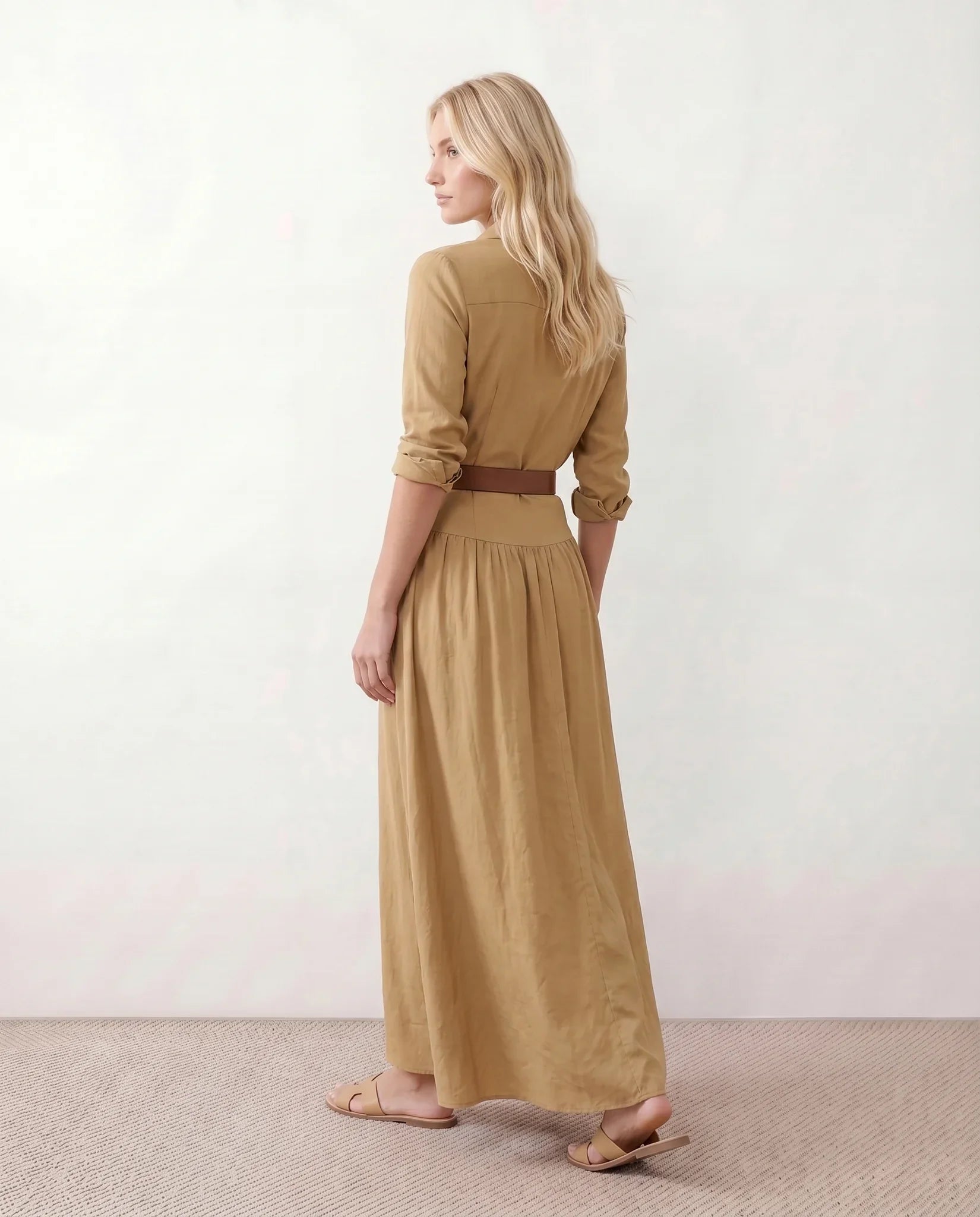 Julieta Button Front Maxi Dress