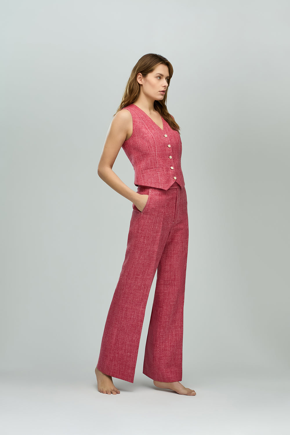 Straight Leg Trouser in Linen