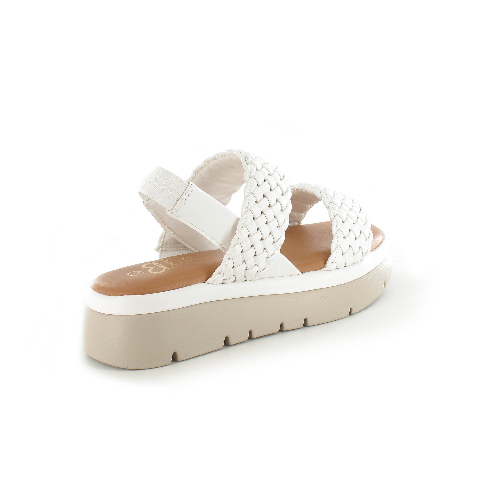 Lottie: Women's Woven Wedge Sandals - White