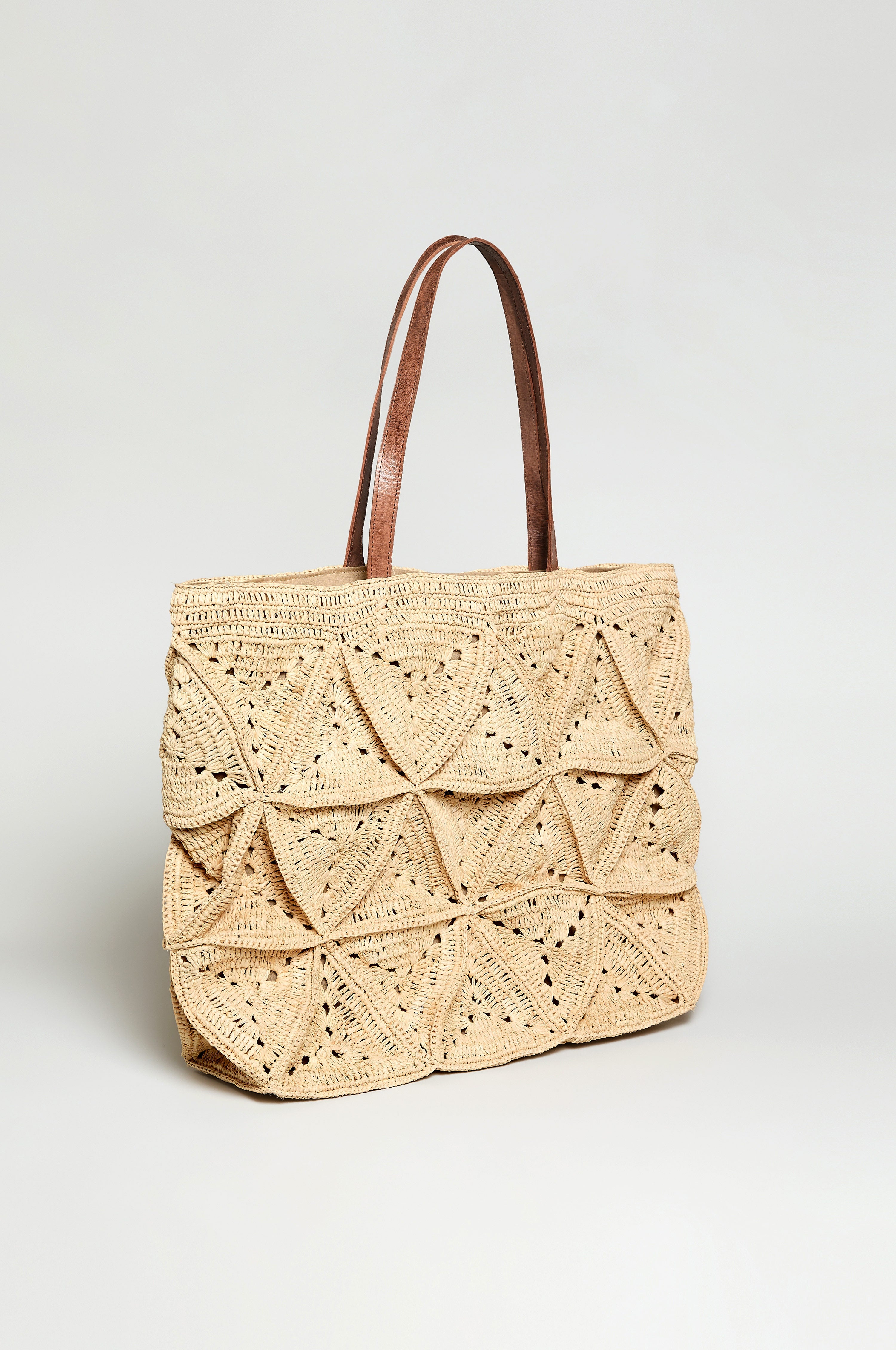 Handwoven Raffia Basket Bag