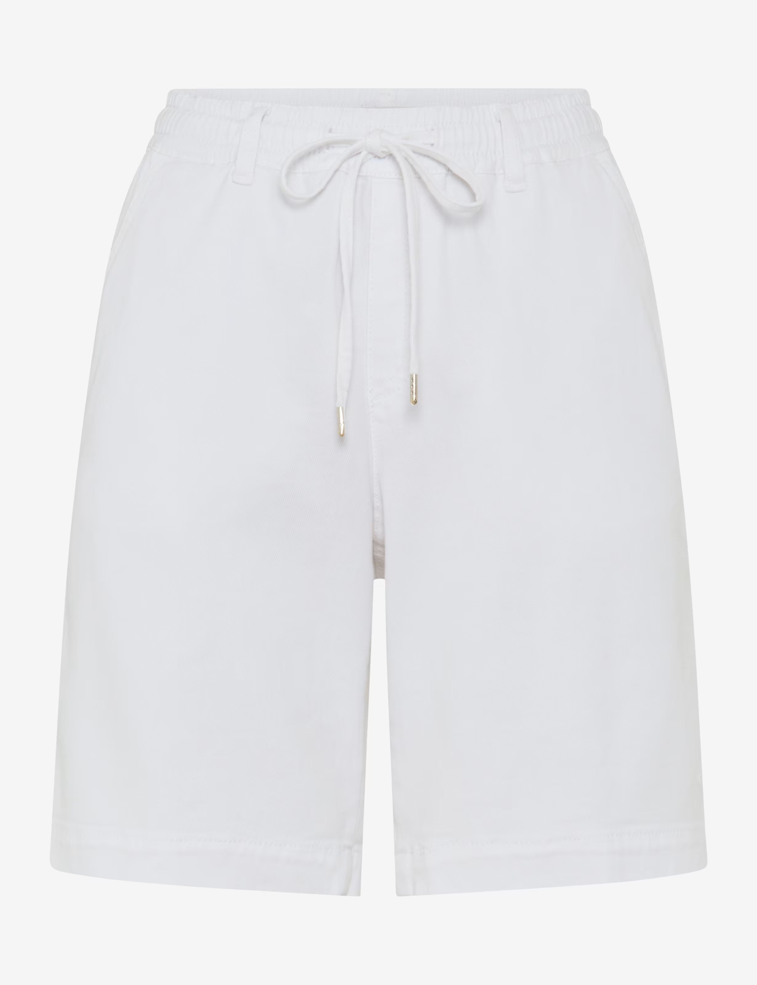 Cream Linen-Blend Shorts