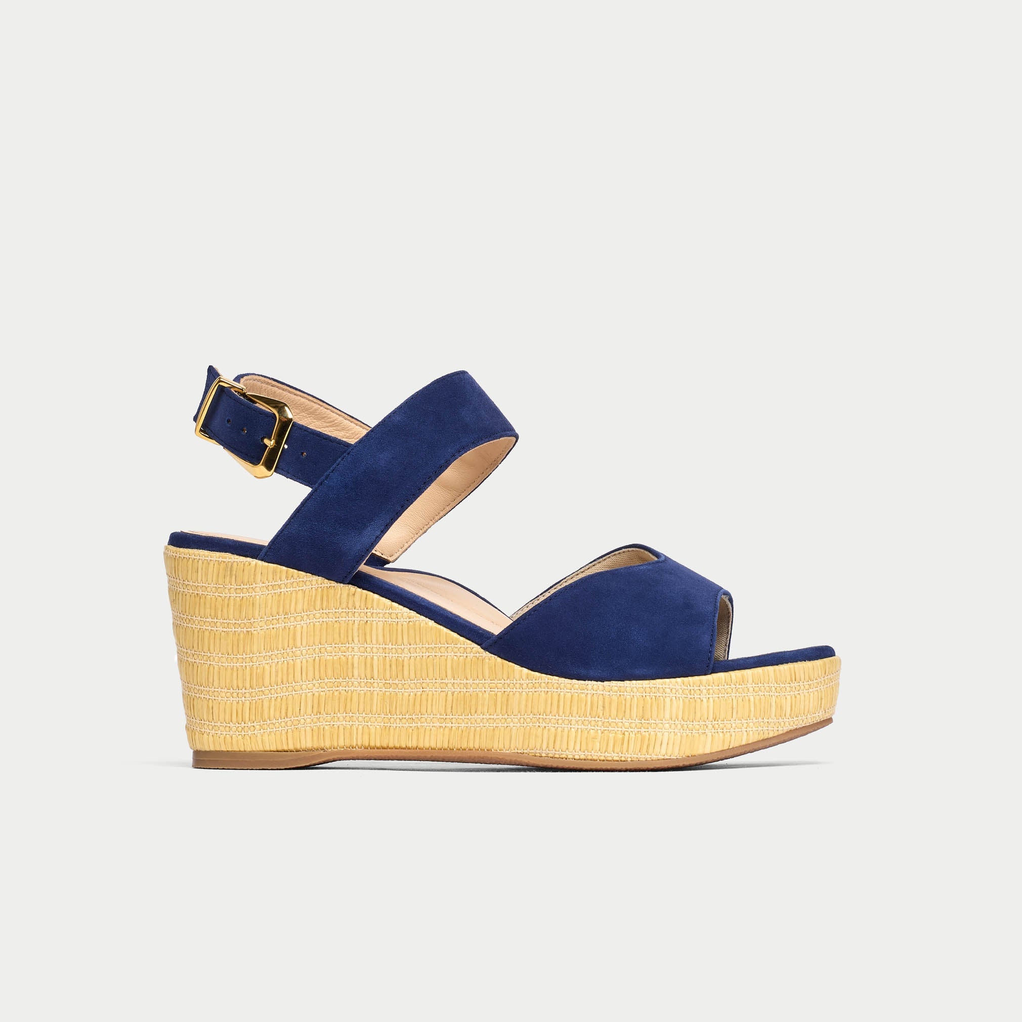 Eloise - Navy Suede Wedges