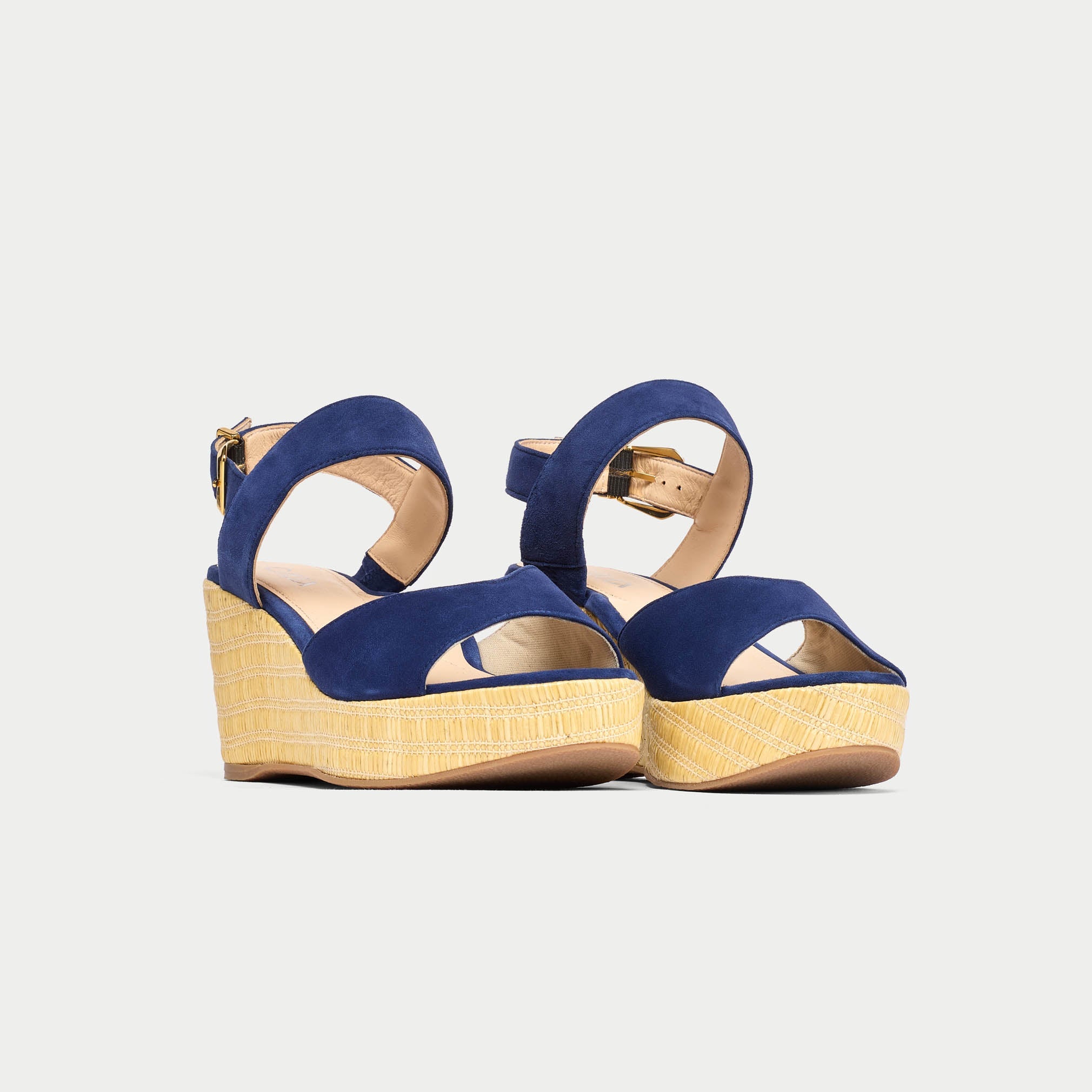 Eloise - Navy Suede Wedges