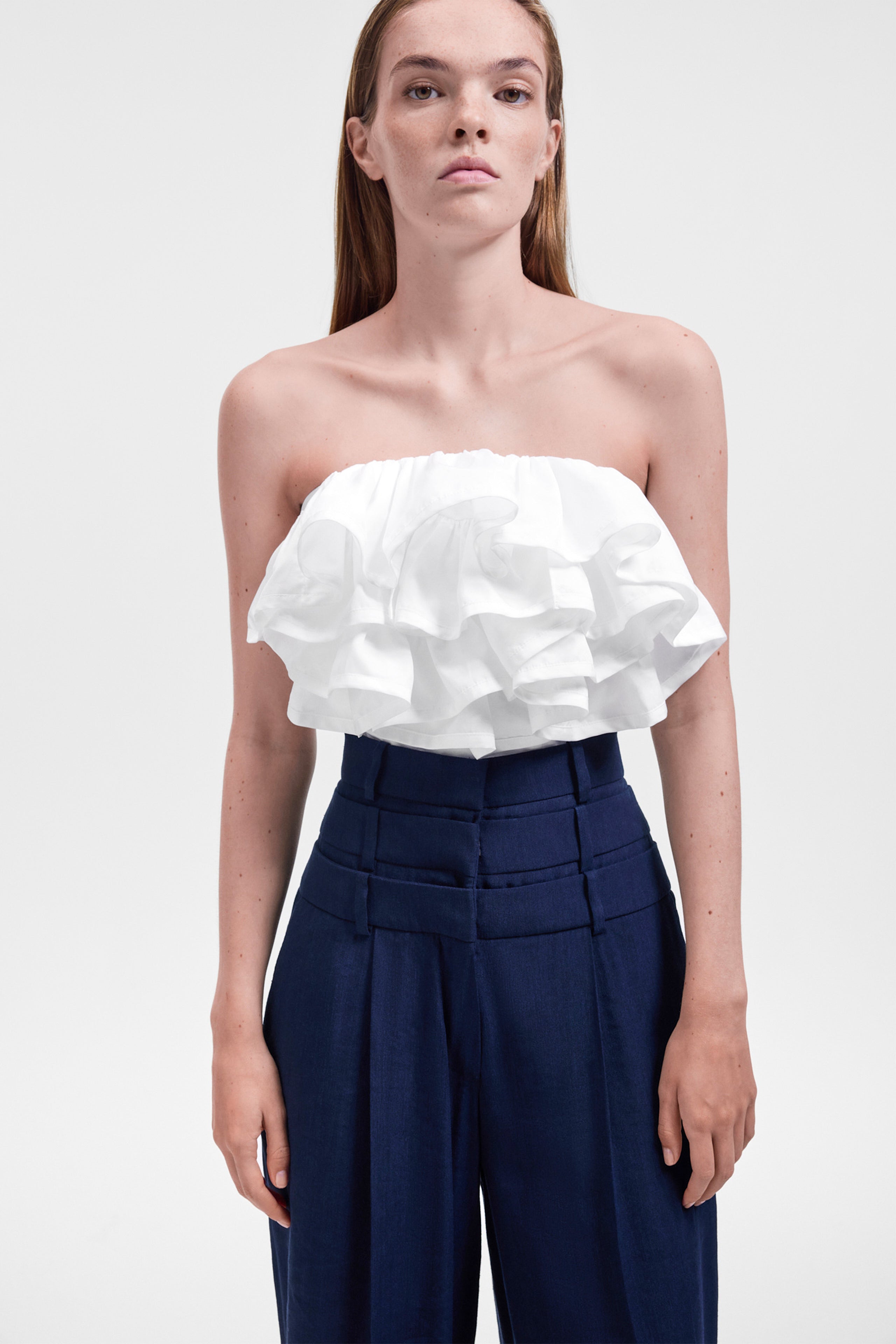 Linen Silk Wide Leg Trousers