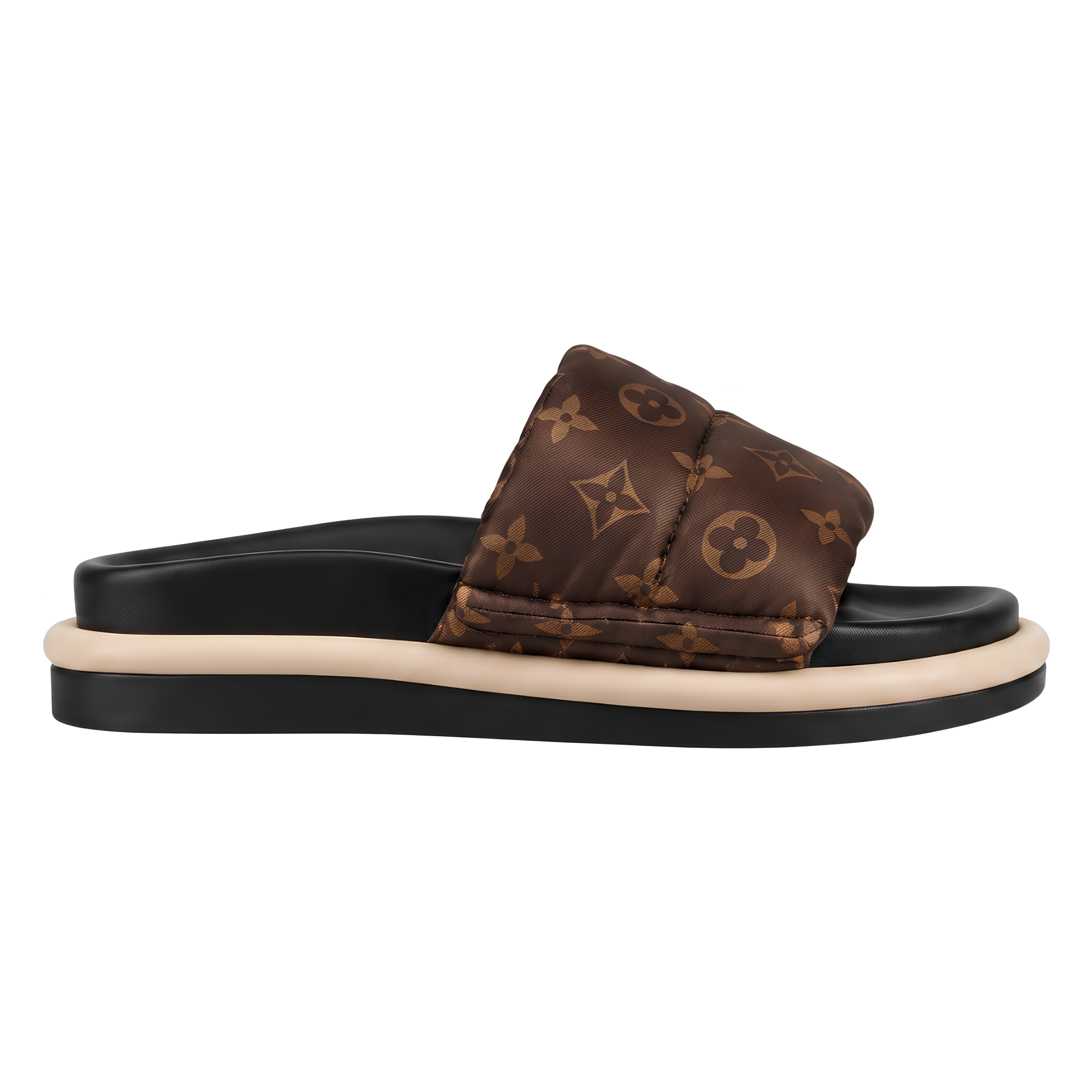 So Sassy Monogram Satin Sliders