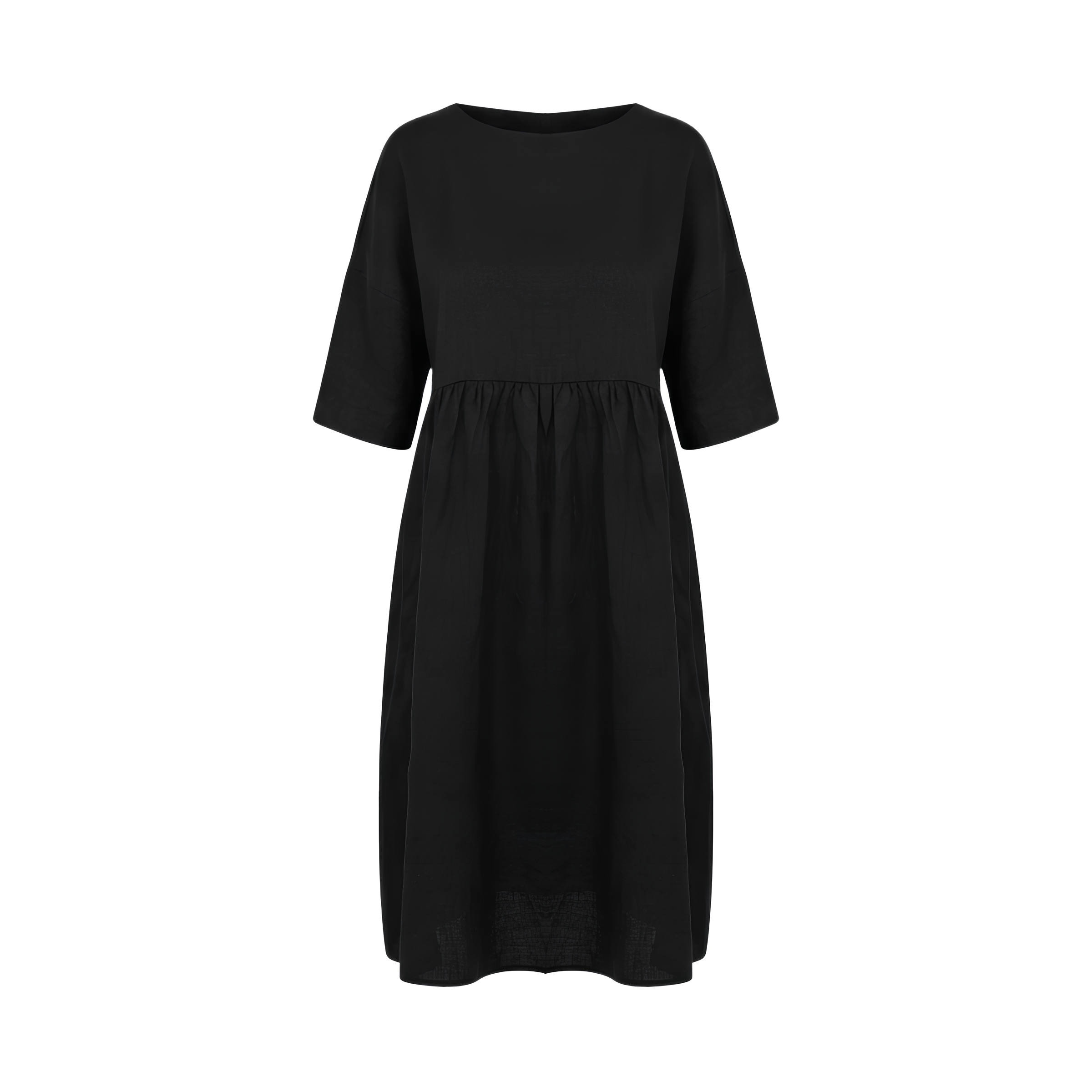 100% Linen A-Line Midi Dress VALENCIA