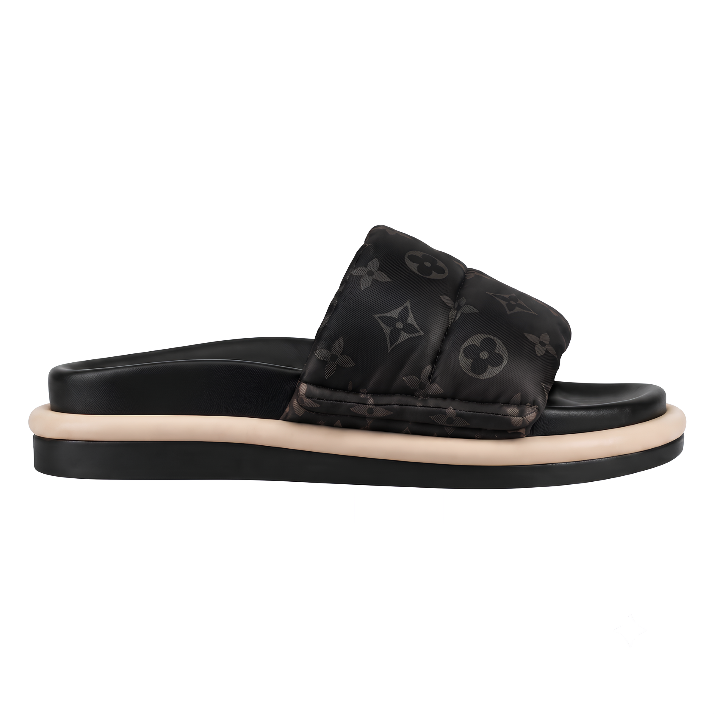 So Sassy Monogram Satin Sliders