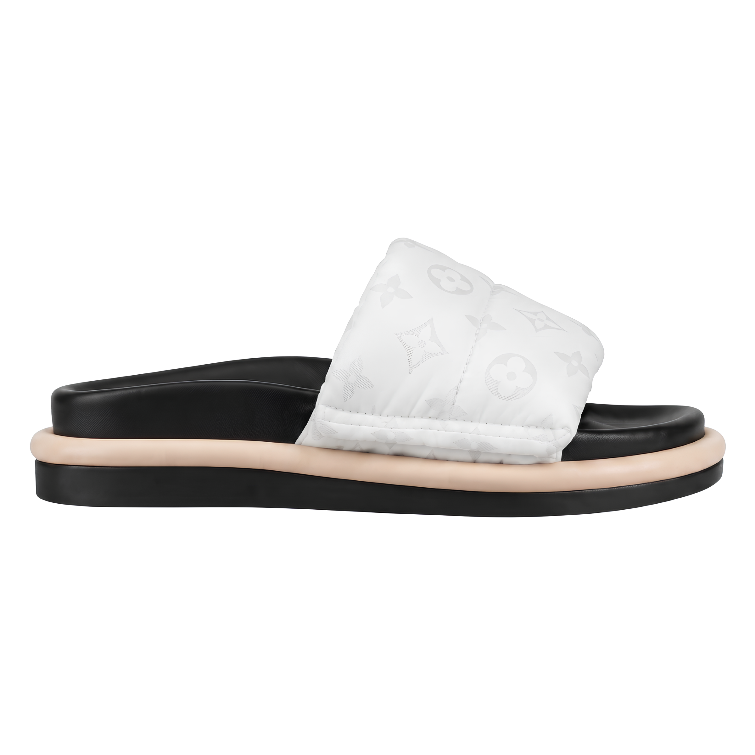 So Sassy Monogram Satin Sliders