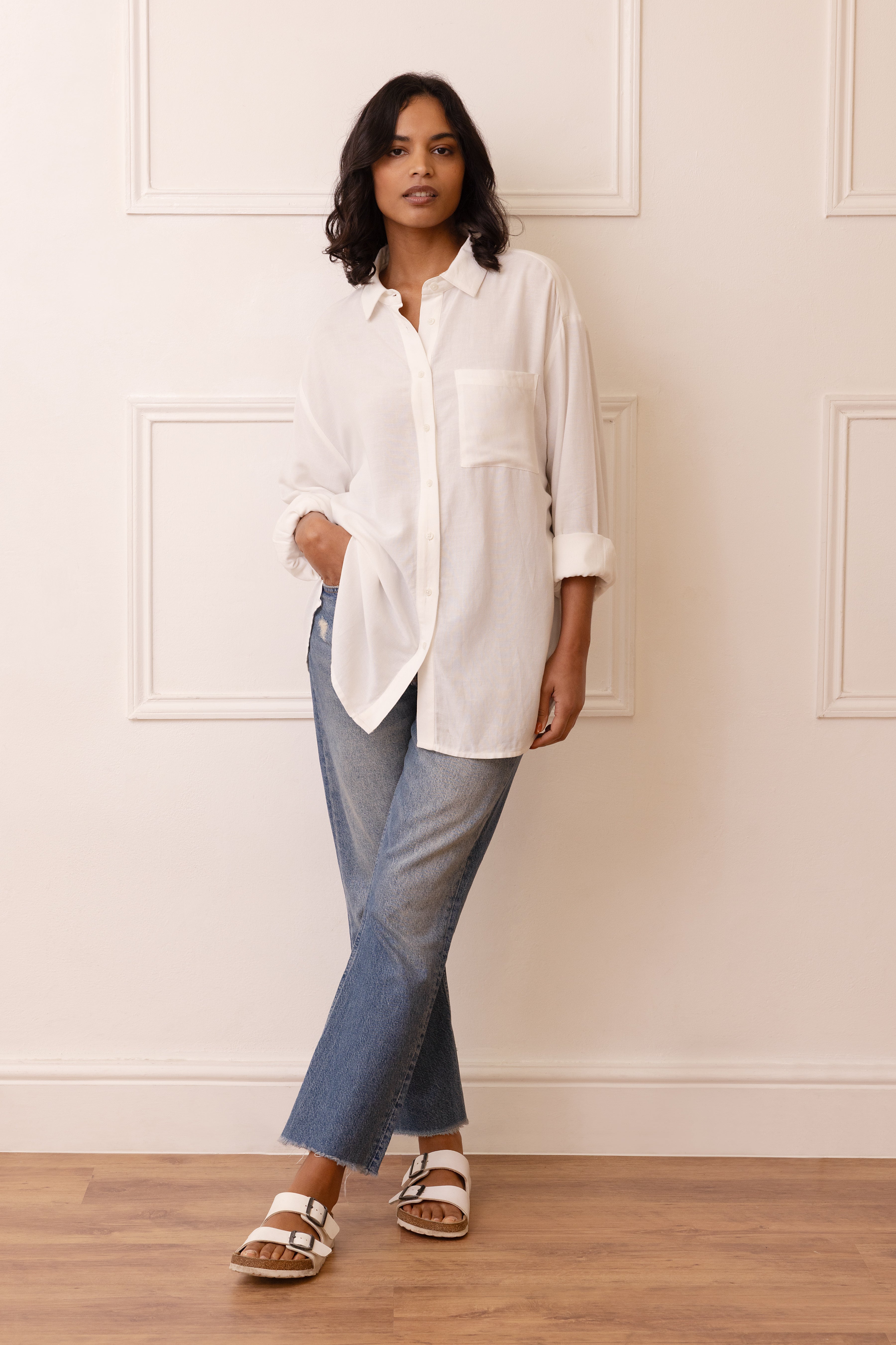 The Perfect Viscose Linen Shirt - Ivory