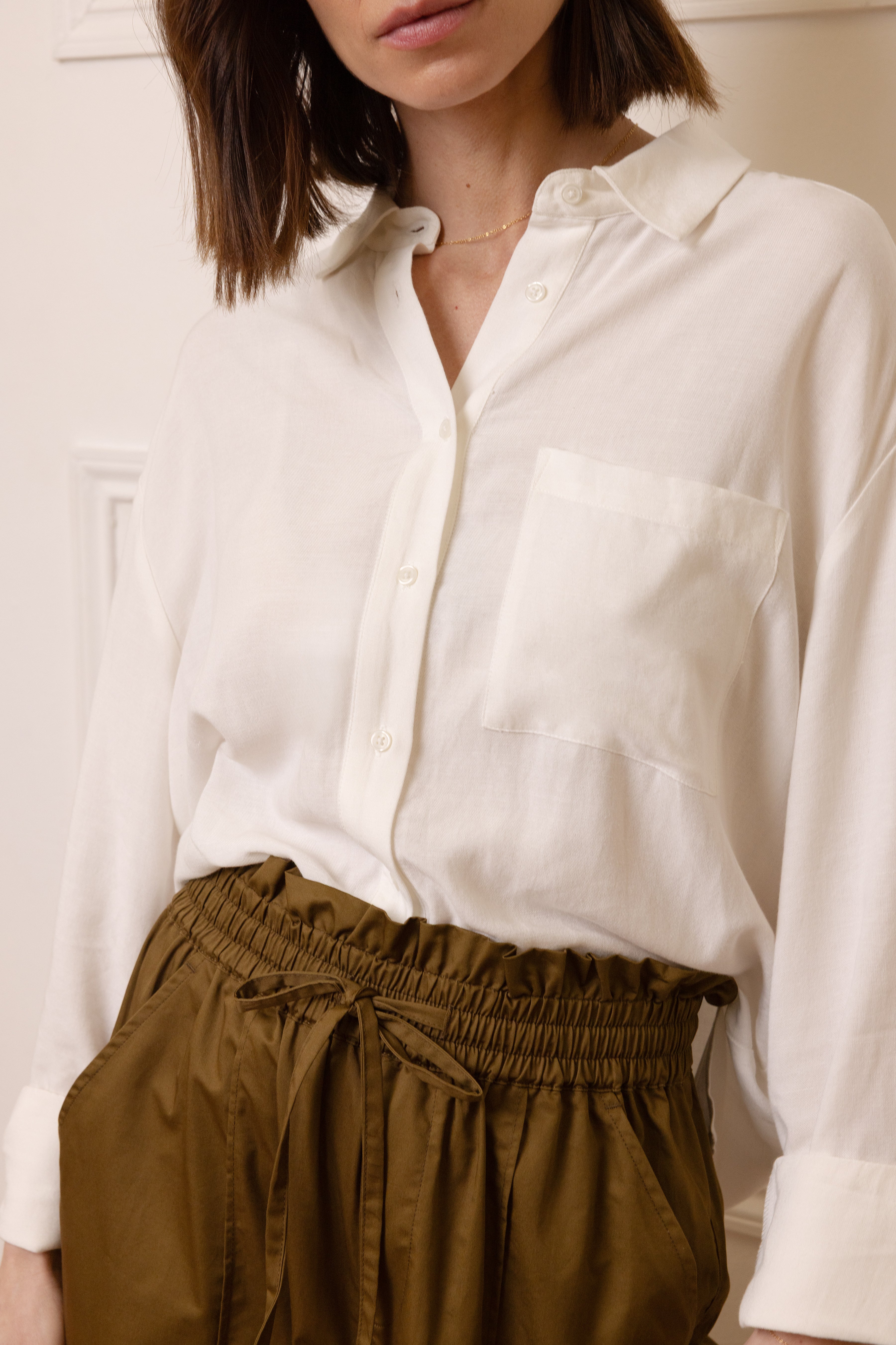 The Perfect Viscose Linen Shirt - Ivory