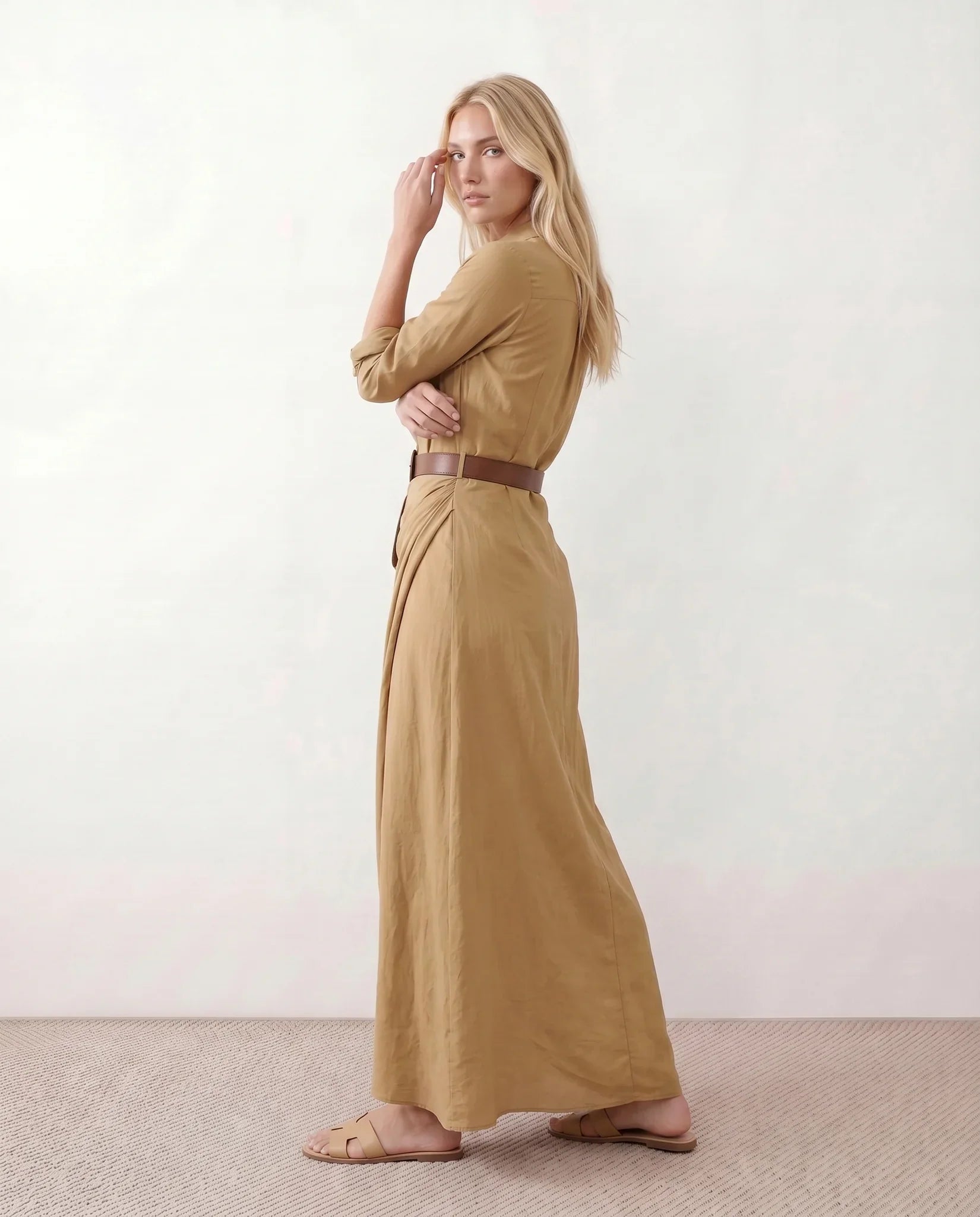 Julieta Button Front Maxi Dress