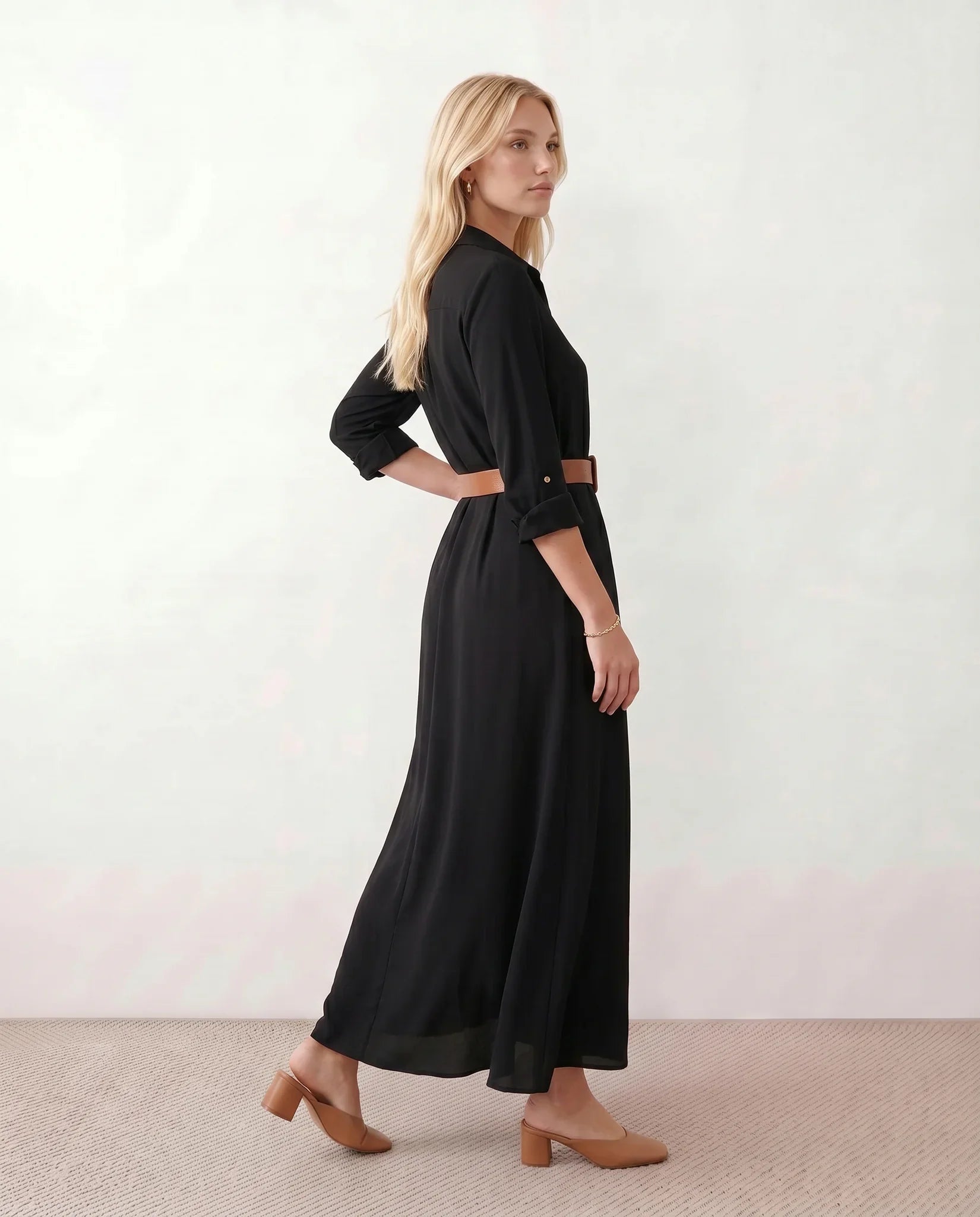 Julieta Button Front Maxi Dress