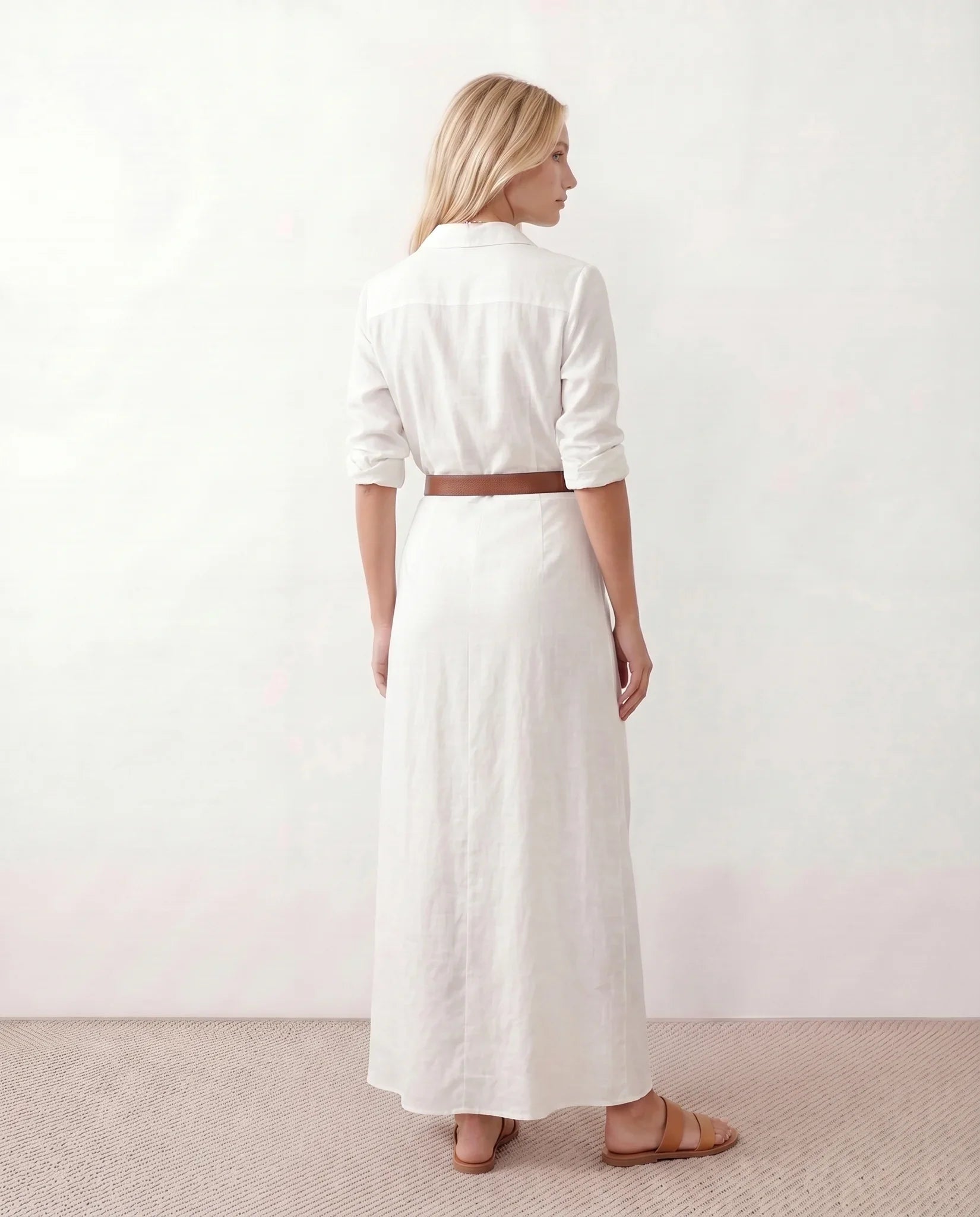 Julieta Button Front Maxi Dress