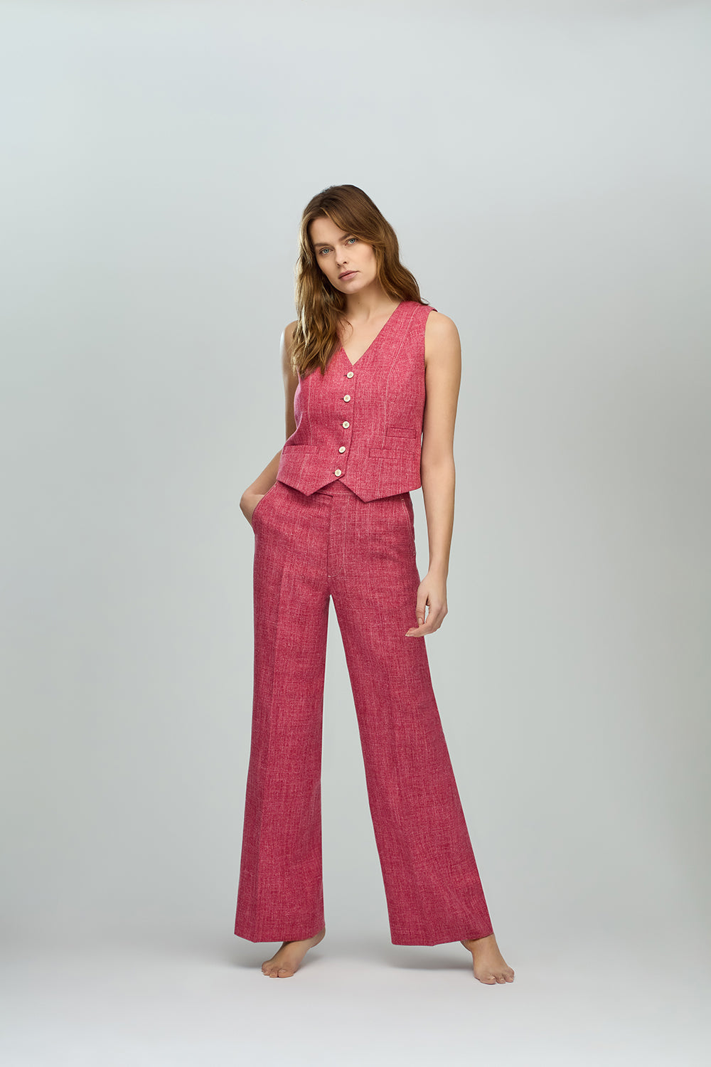 Straight Leg Trouser in Linen