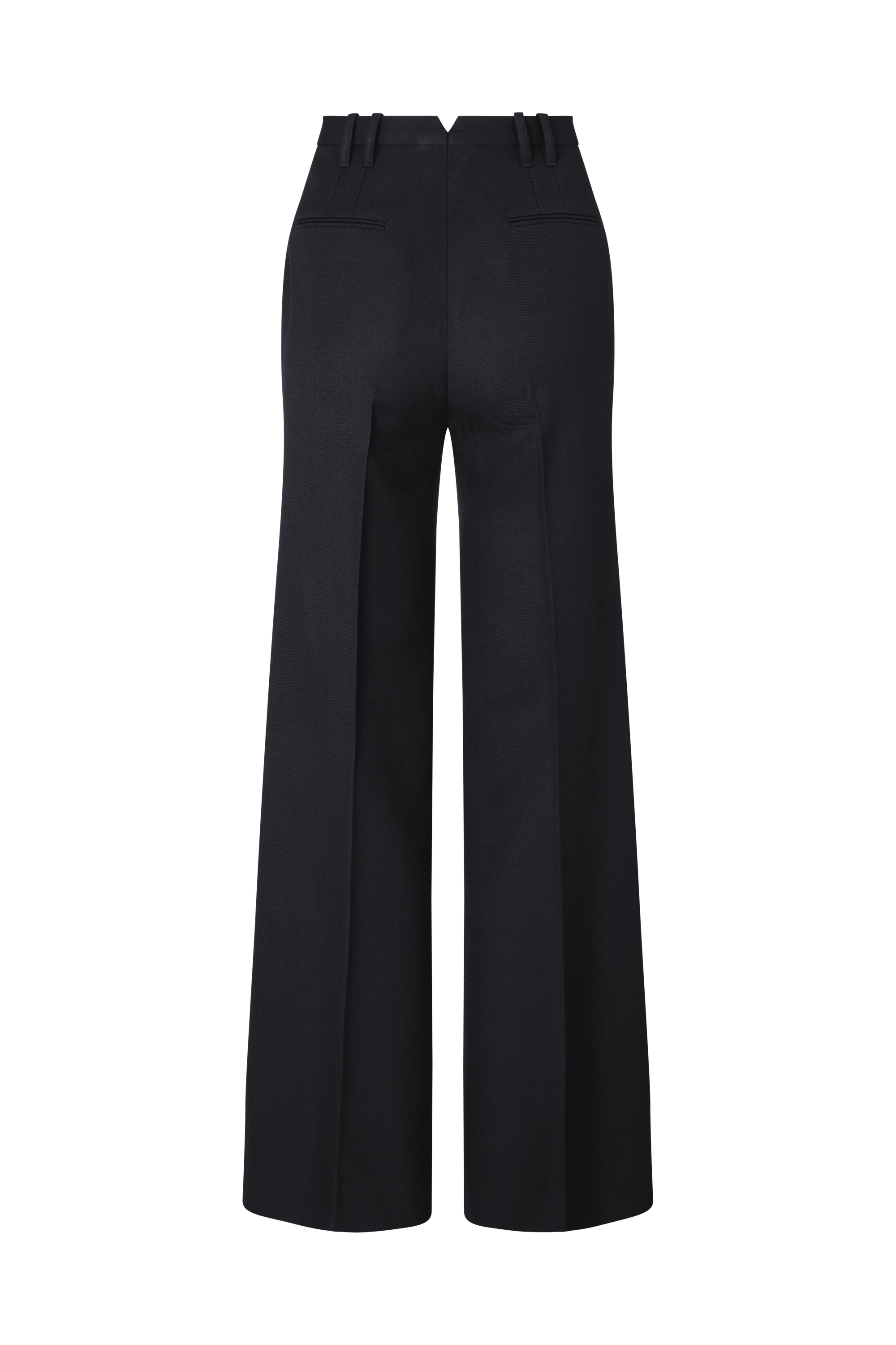 Flared Leg Trouser in Wool Charmelaine