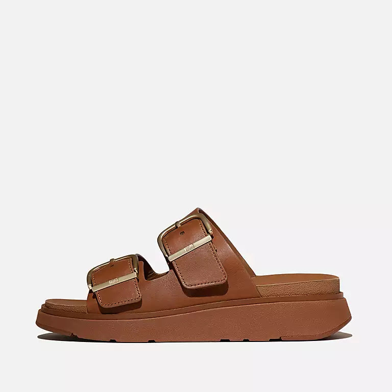 Buckle Suede Slides