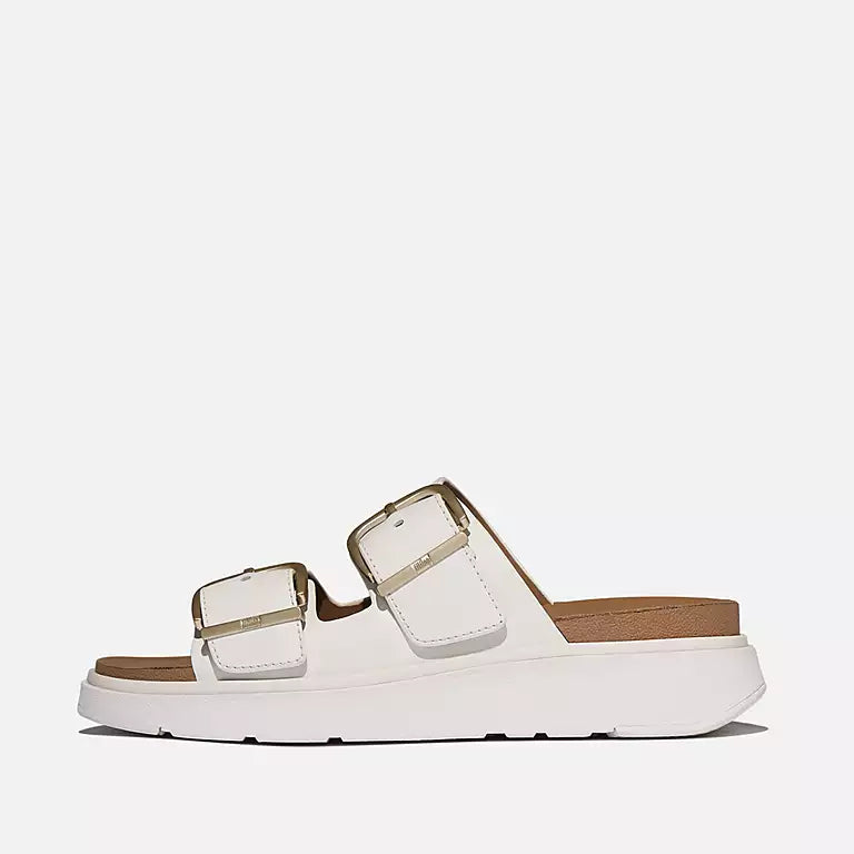 Buckle Suede Slides