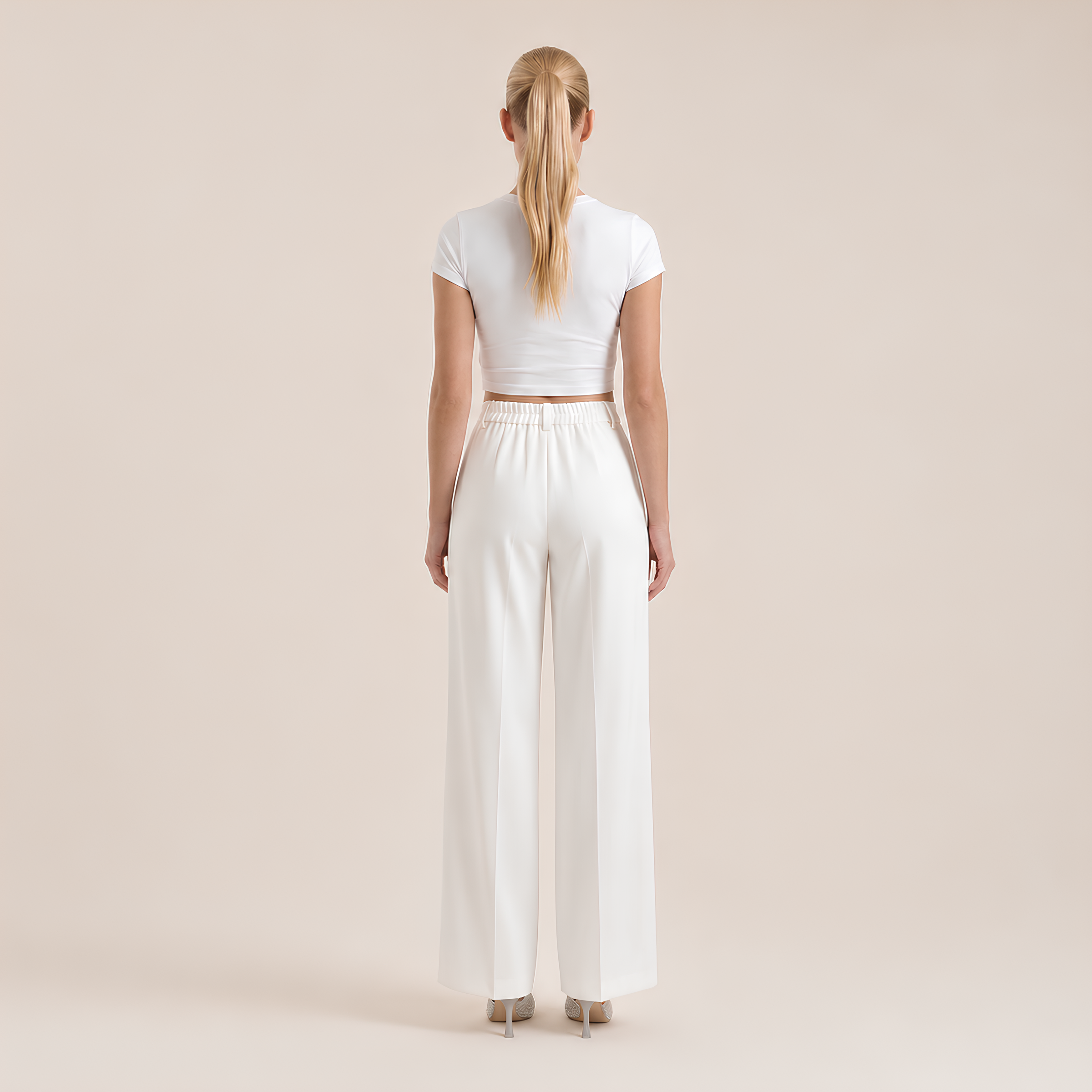 High Waist Tailored Pants