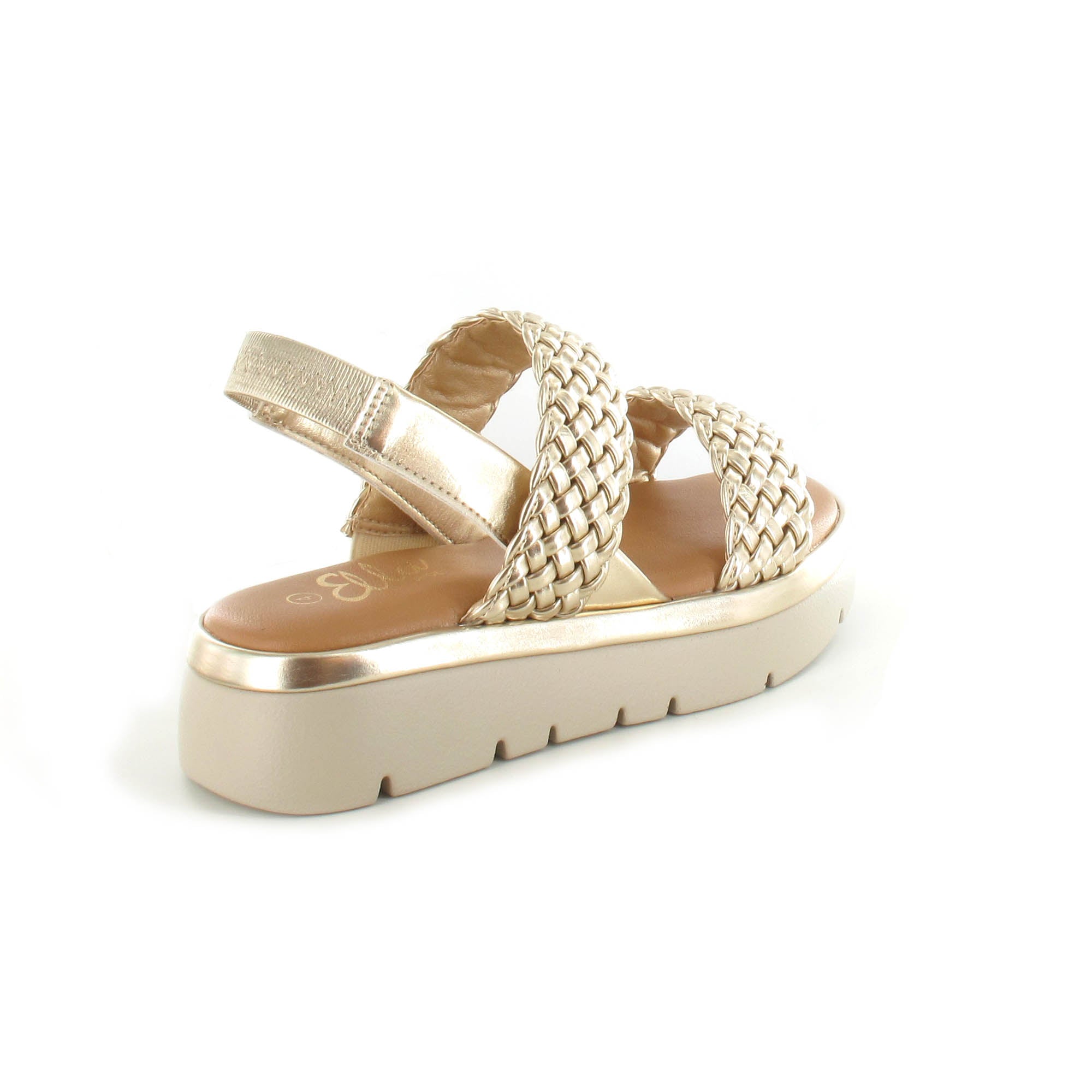 Lottie: Women's Woven Wedge Sandals - Gold