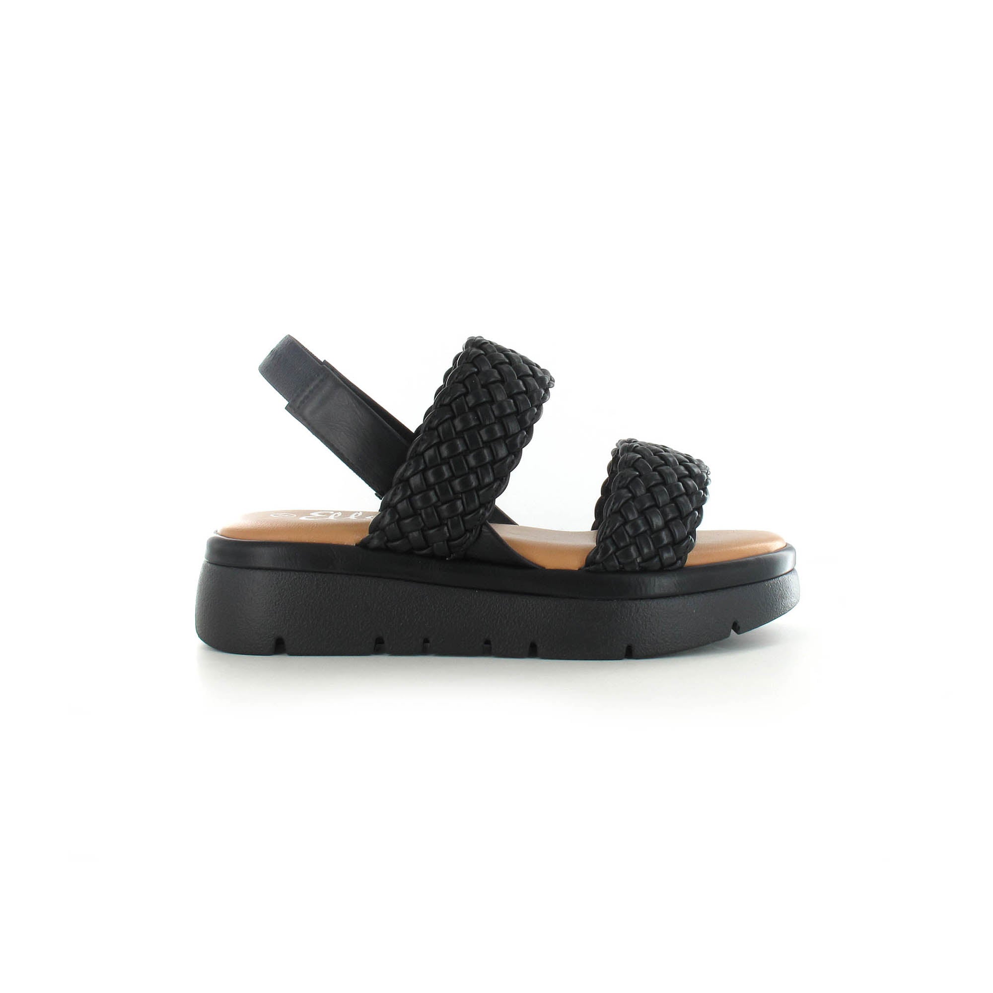 Lottie: Women's Woven Wedge Sandals - Black