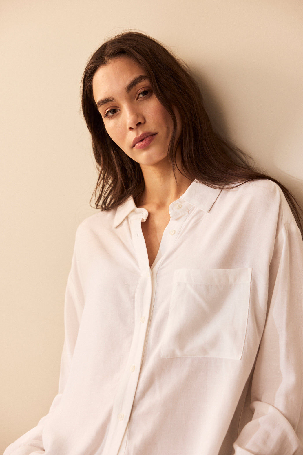 The Perfect Viscose Linen Shirt - Ivory