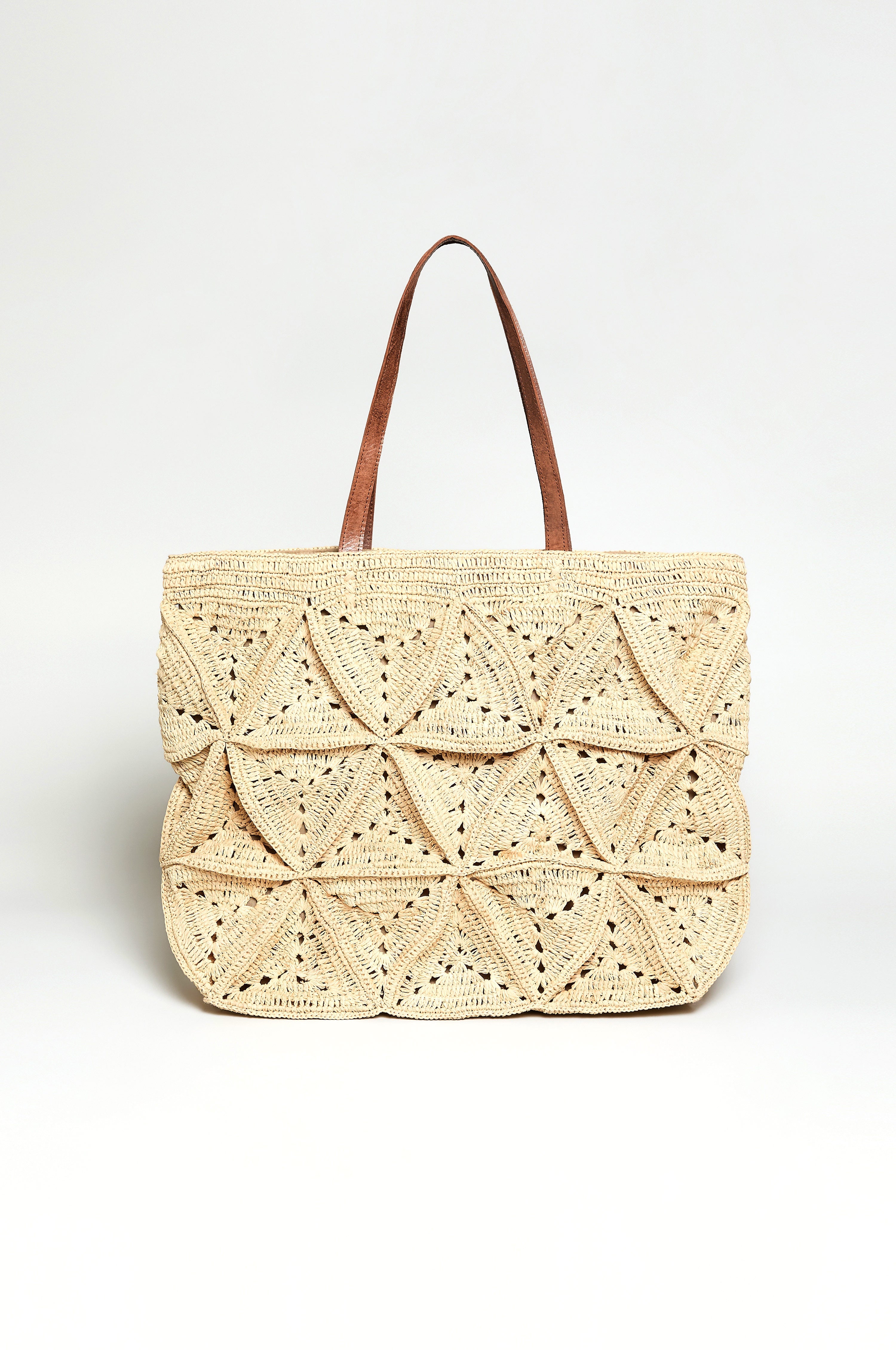 Handwoven Raffia Basket Bag