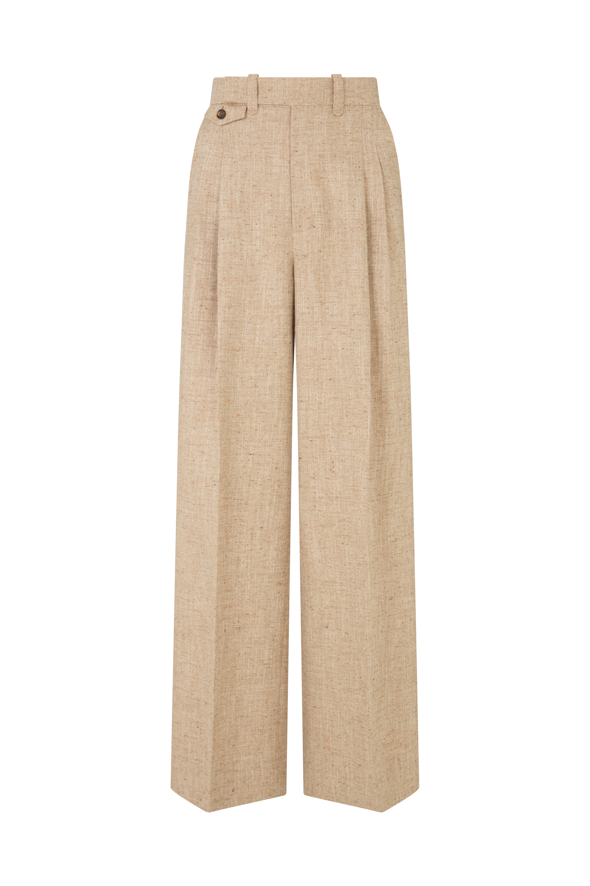 Wide Leg Trouser in Wool Silk