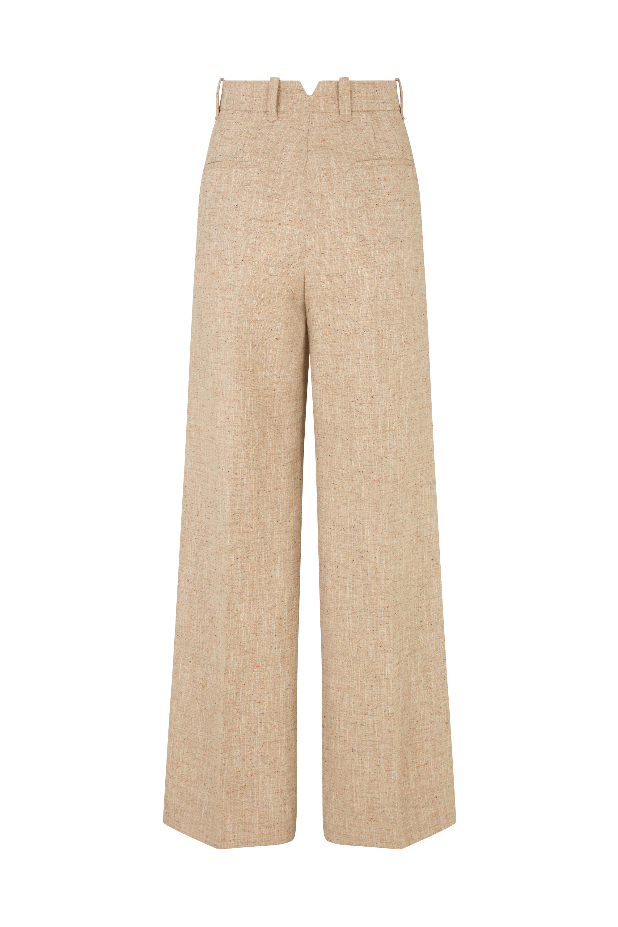 Wide Leg Trouser in Wool Silk