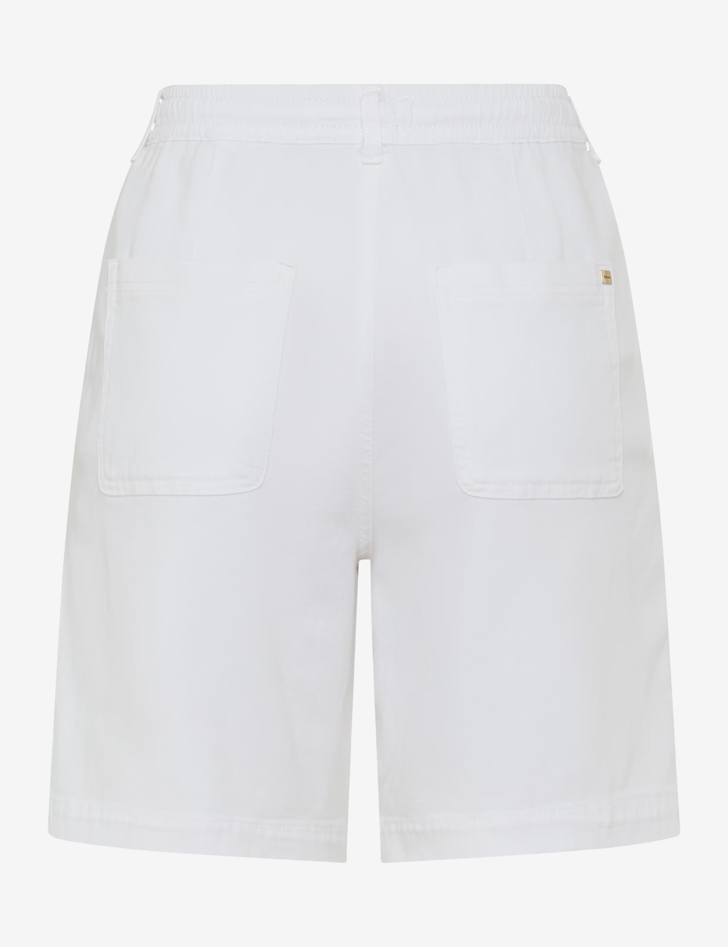 Cream Linen-Blend Shorts