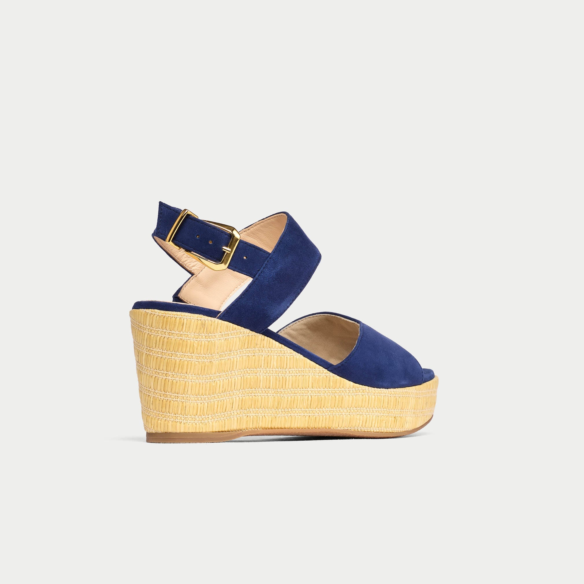Eloise - Navy Suede Wedges
