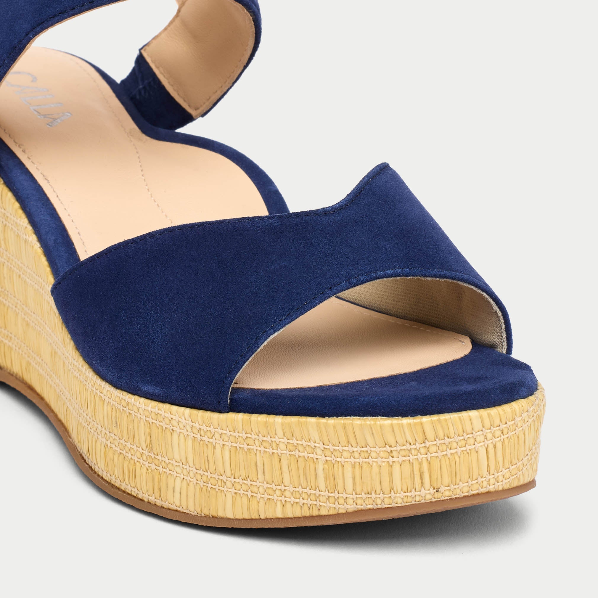 Eloise - Navy Suede Wedges