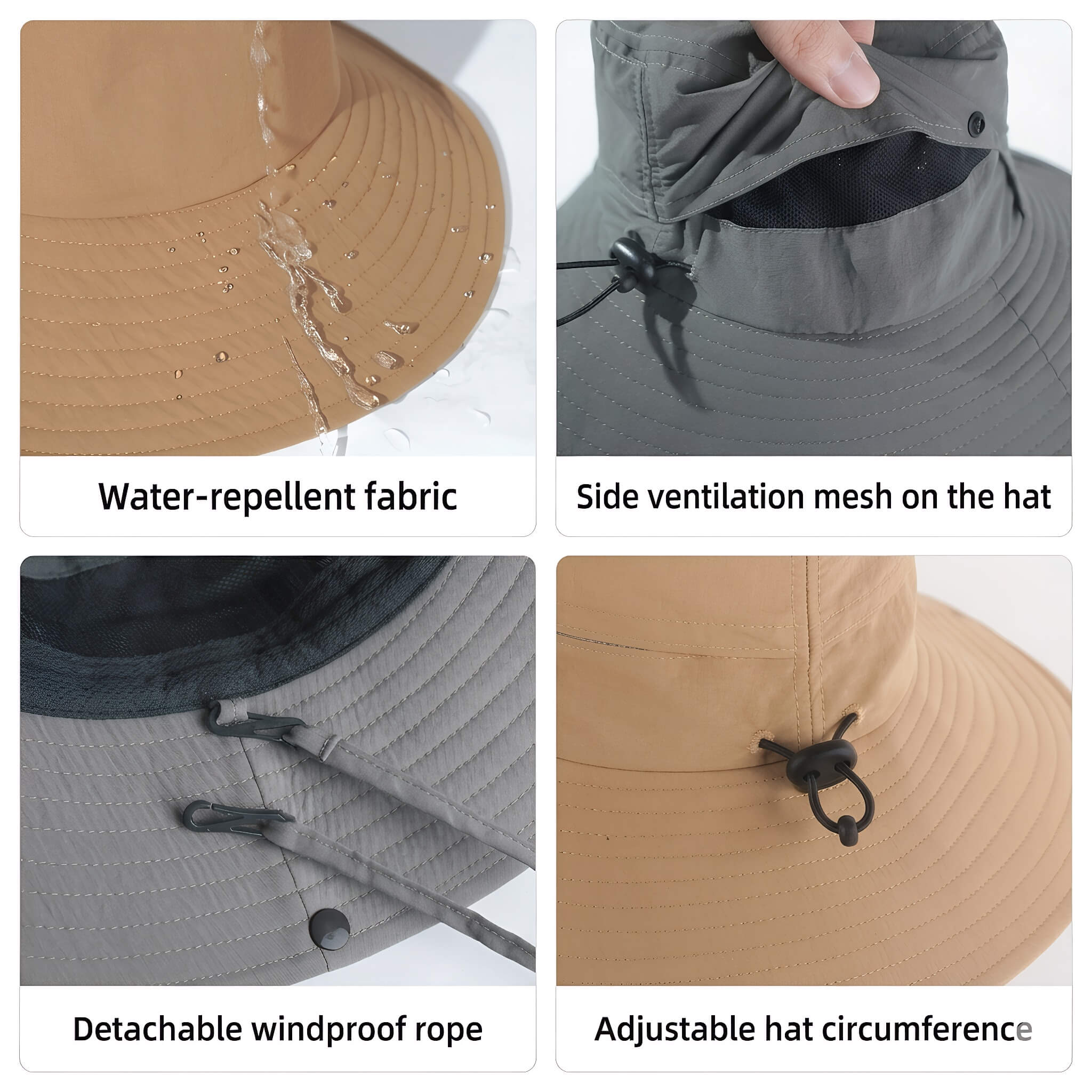 Meriple Waterproof Bucket Hat Fits 54-64cm